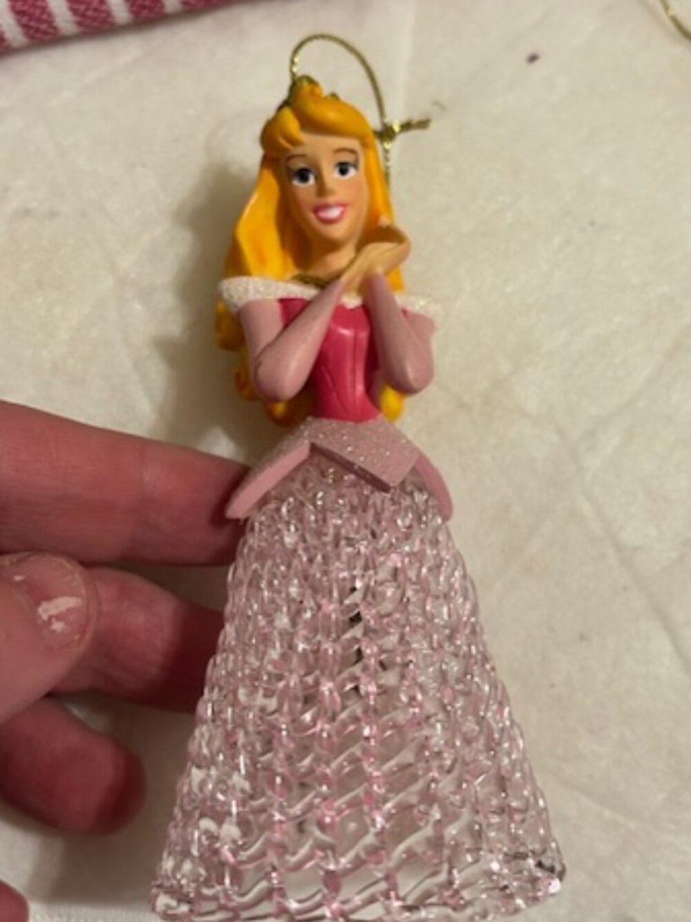Disney Princess Aurora Ornament Sleeping Beauty Pink Dress Christmas Ornament